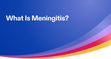 Graphic header with the question what is meningitis