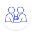 icon showing two people sharing a drink, highlighting how meningococcal meningitis can spread
